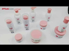 Roze hoogwaardige cosmetische pakketten Set Plastic fles Zalfpotje Airless fles